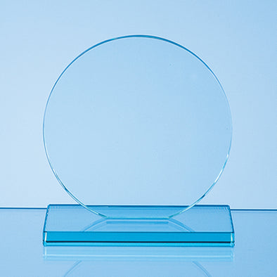 10cm x 10mm Jade Glass Circle Award
