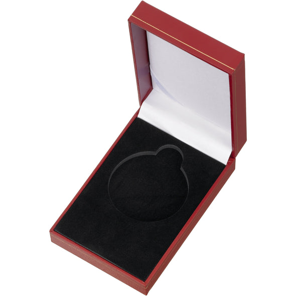 Leatherette Medal Box Red 50mm