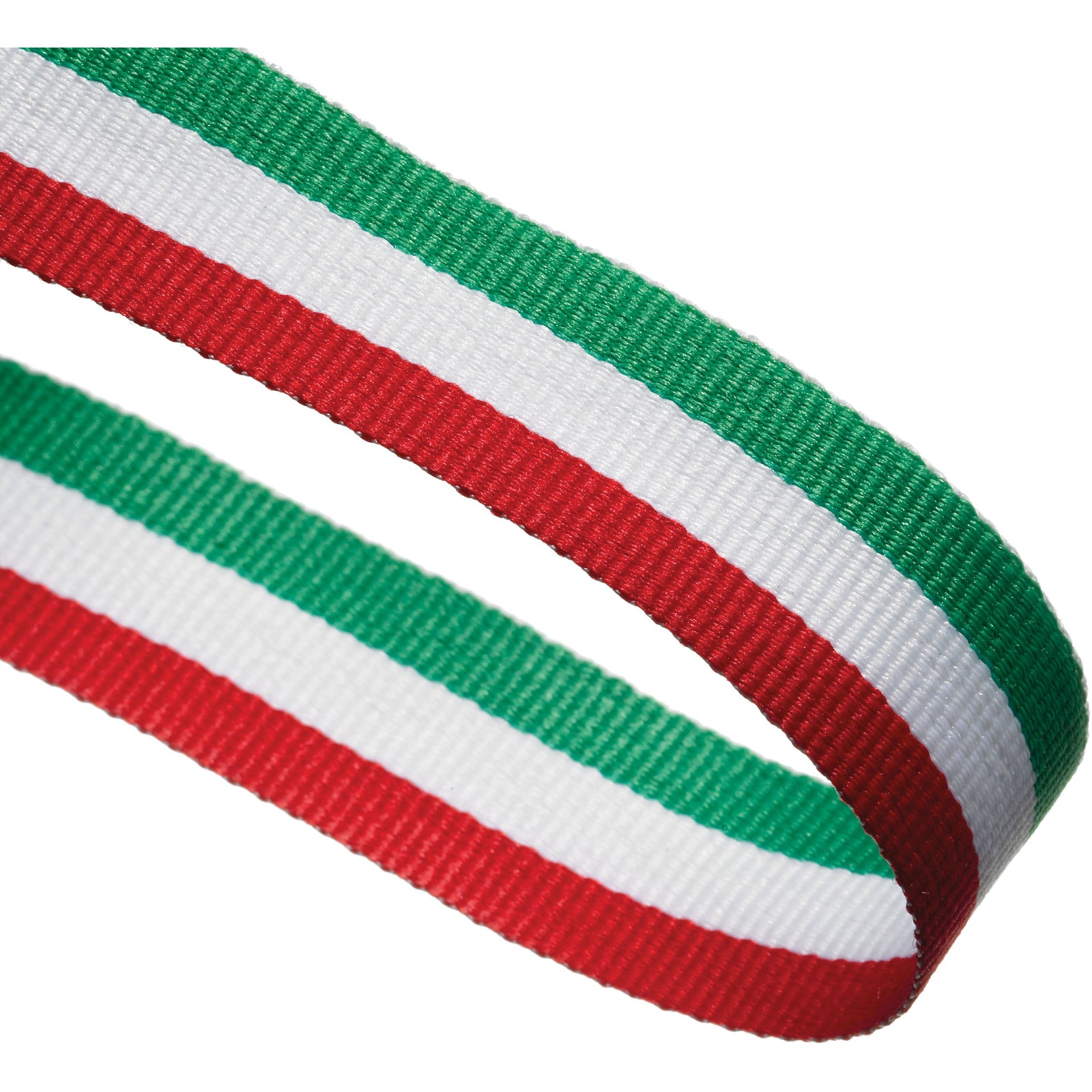 Red White And Green 22mm Wide Ribbon And Clip