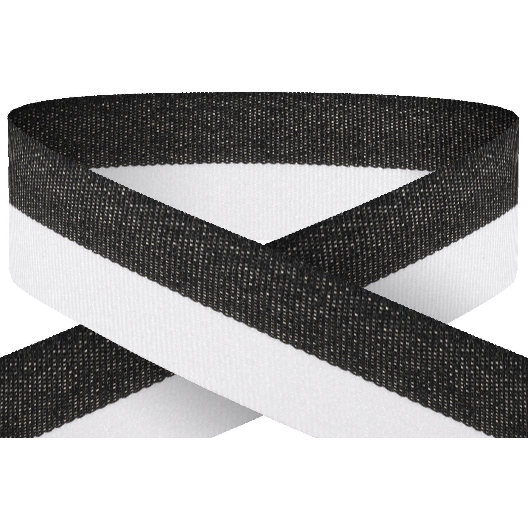 Black And White 22mm Wide Ribbon And Clip
