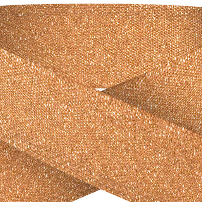 Glitter Bronze 22mm Wide Ribbon And Clip
