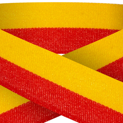 Red And Yellow 22mm Wide Ribbon And Clip