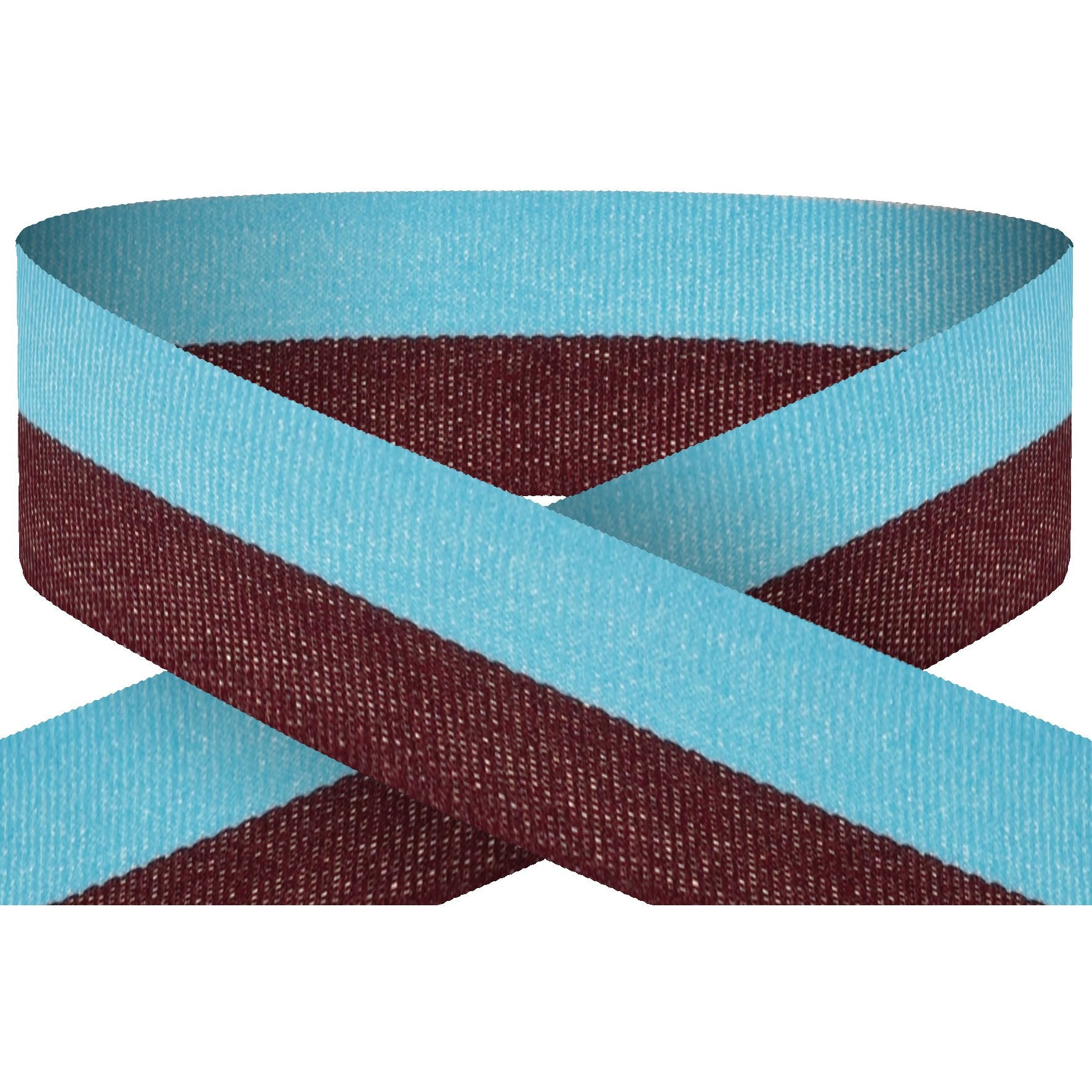 Claret And Blue 22mm Wide Ribbon And Clip