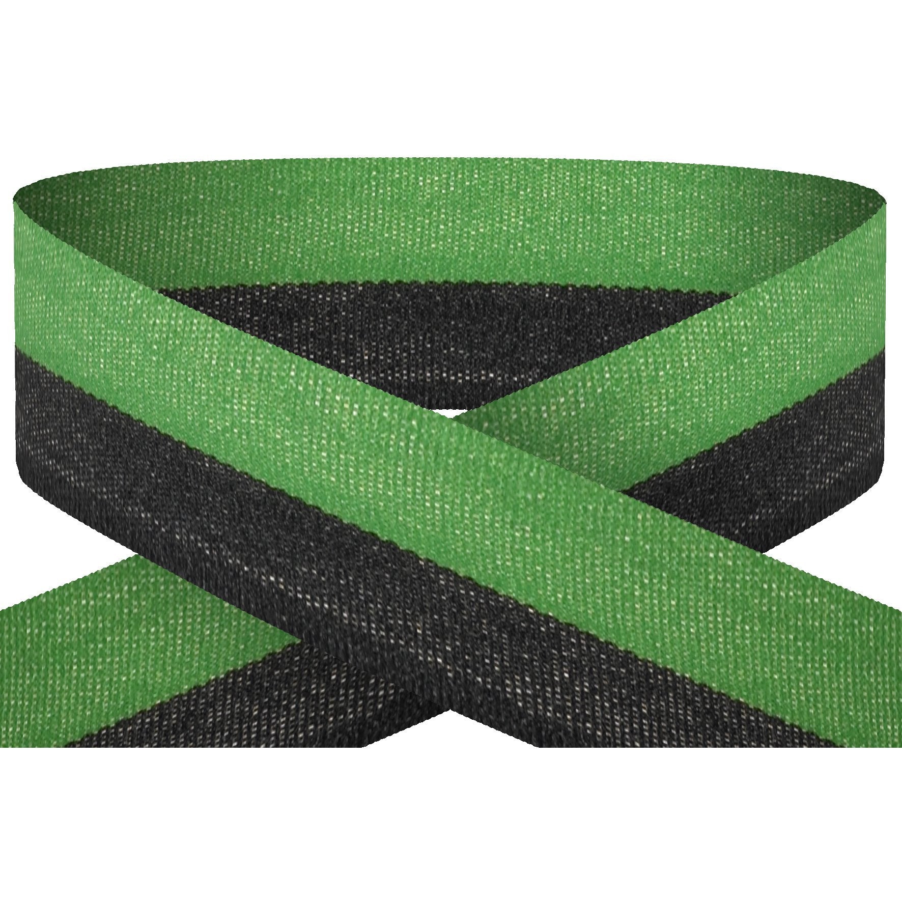 Green And Black 22mm Wide Ribbon And Clip