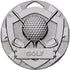 Golf Mini Shield Medal 50mm Silver
