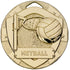 Netball Mini Shield Medal 50mm Gold