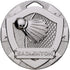 Badminton Mini Shield Medal 50mm Silver