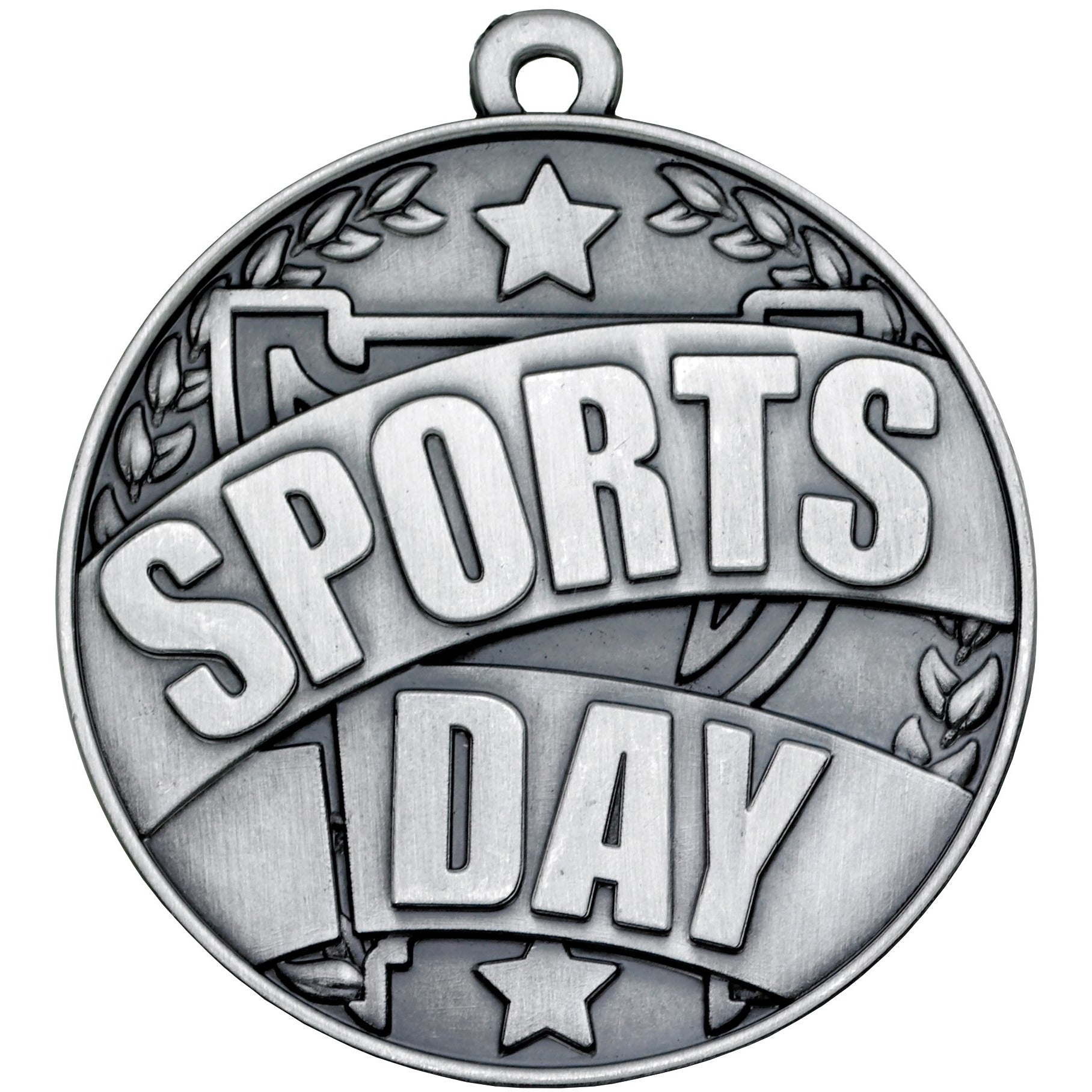 Sports Day Medal 50mm Silver
