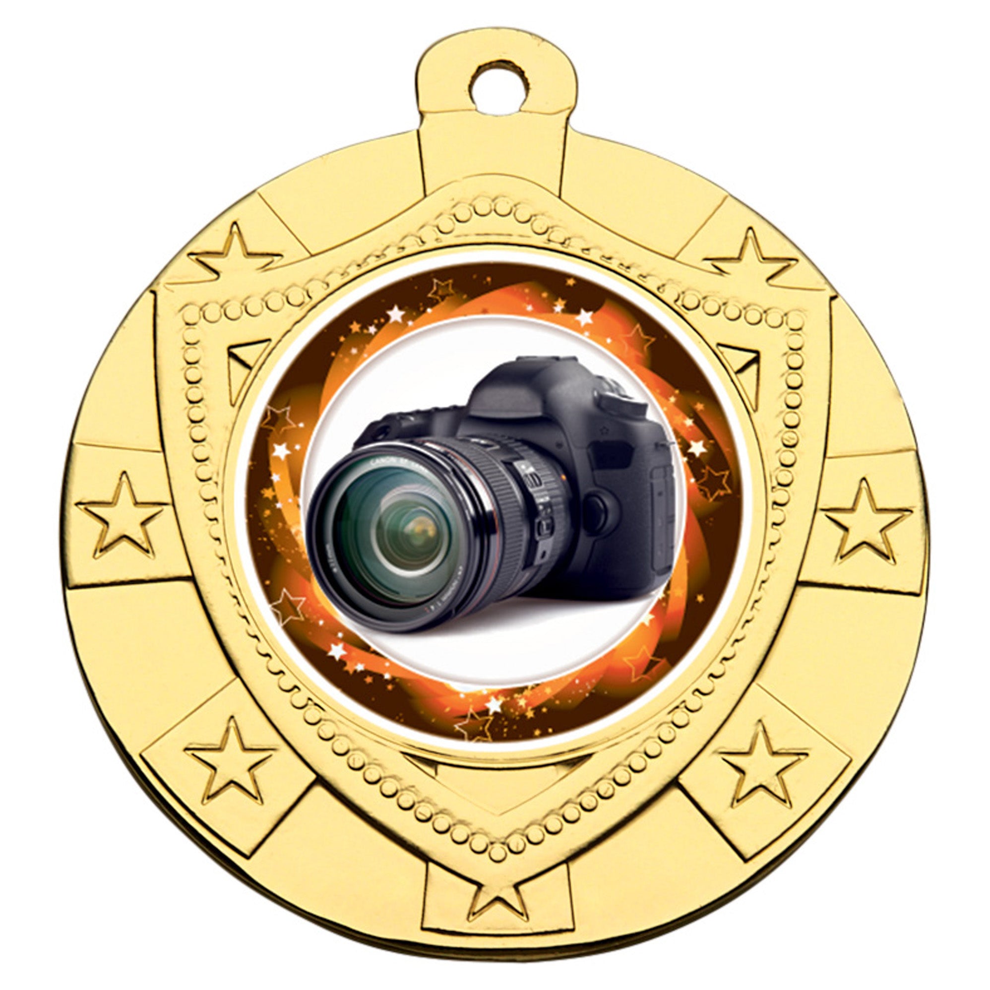 Metal 40mm Gold Shield Medal