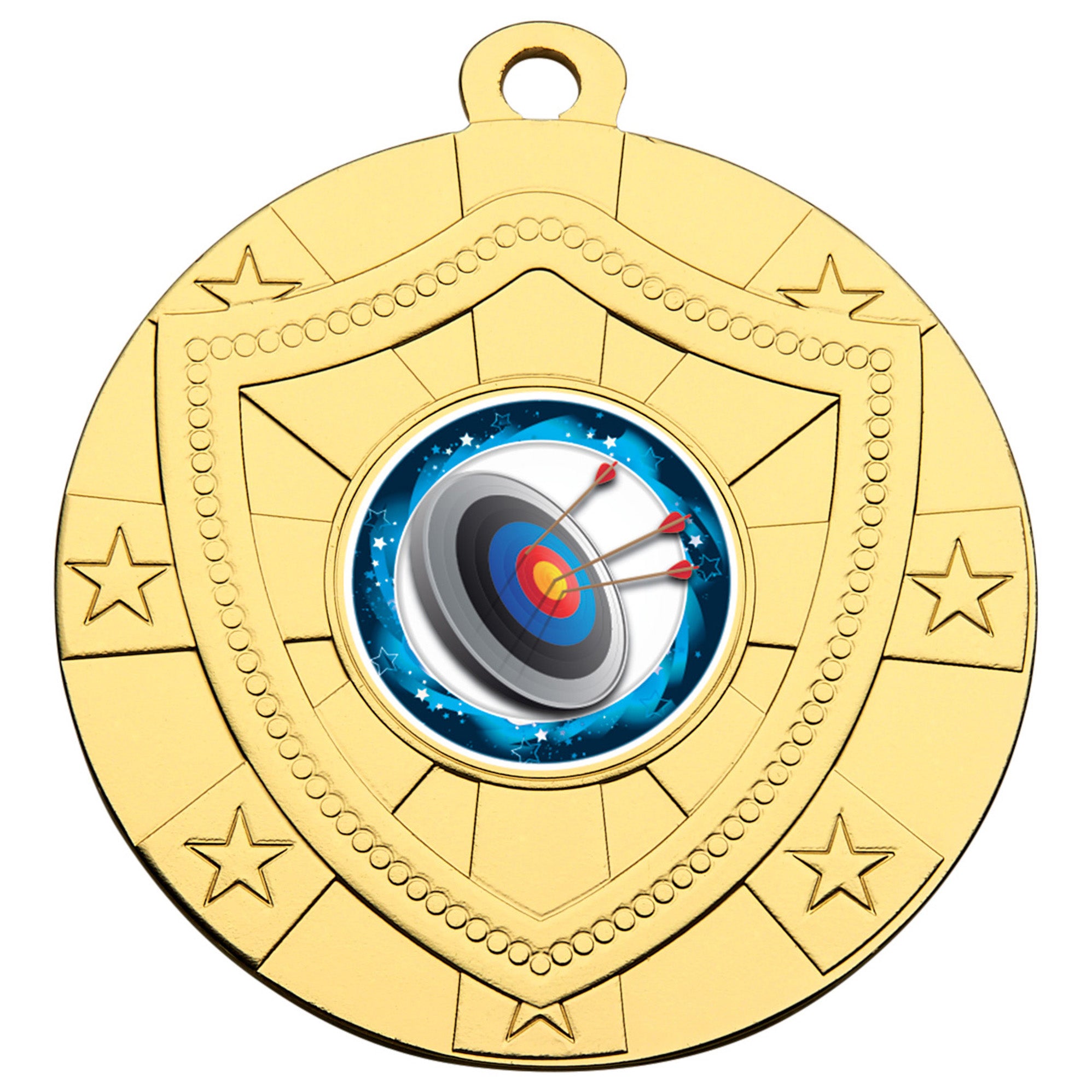 Metal 60mm Gold Shield Medal