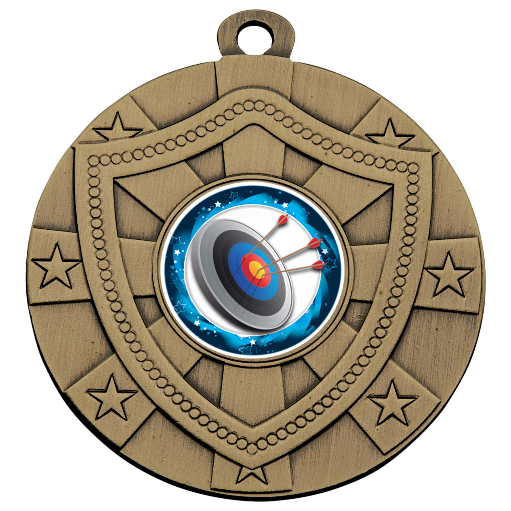Metal 60mm Bronze Shield Medal