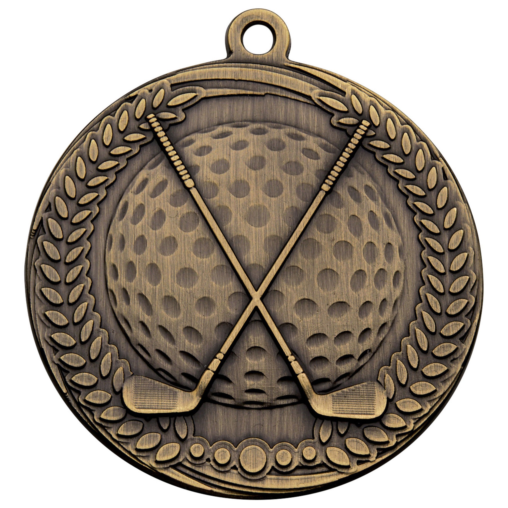 Metal 70mm Bronze Golf Medal