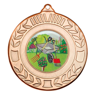Gardening Bronze Laurel 50mm Medal