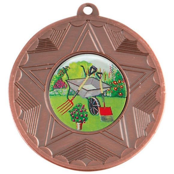 Gardening Bronze Star 50mm Medal