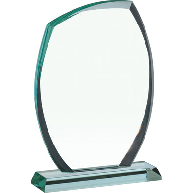 Jade Glass Oval Plaque Award 21.5cm