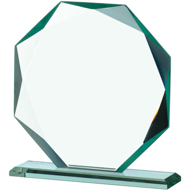 Jade Glass Octagonal Award 14cm