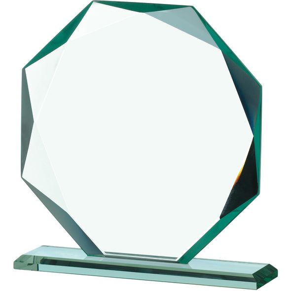 Jade Glass Octagonal Award 16.5cm