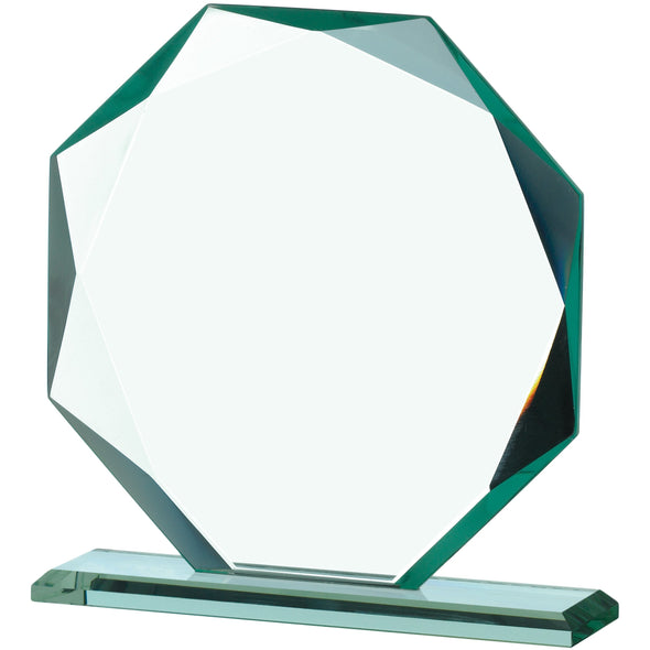 Jade Glass Octagonal Award 19cm