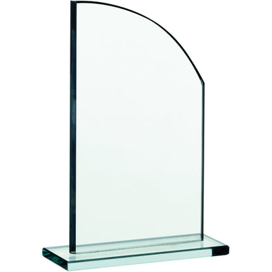 Jade Glass Fin Plaque Award 18cm