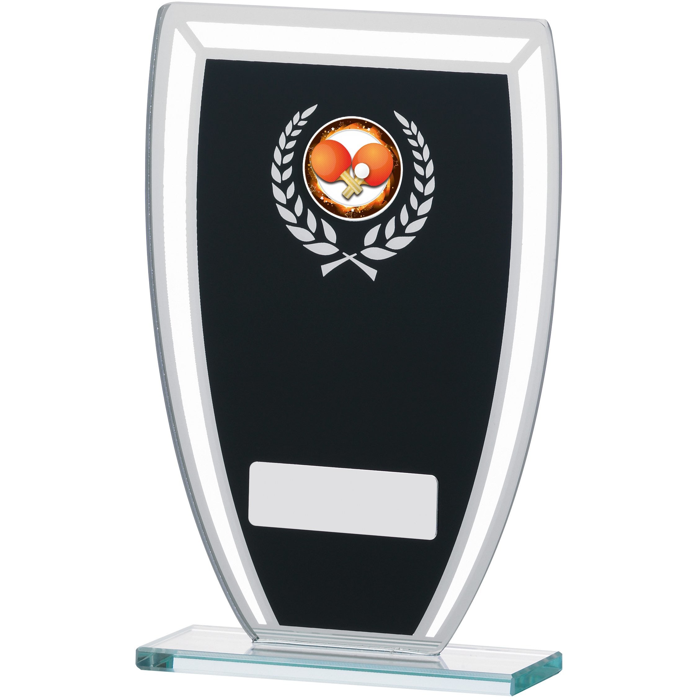 Black Mirror Curved Glass Trophy