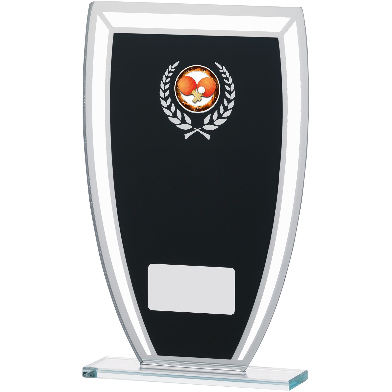 Black Mirror Curved Glass Trophy