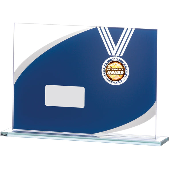 Blue Mirror Glass Award 14cm