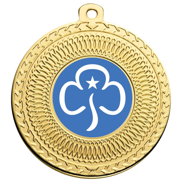 Girlguiding Gold Swirl 50mm Medal