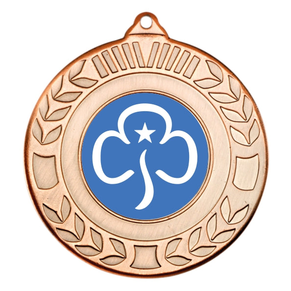 Girlguiding Bronze Laurel 50mm Medal
