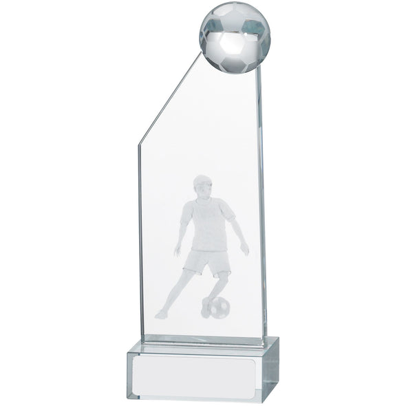 Male Football Glass Award 16cm
