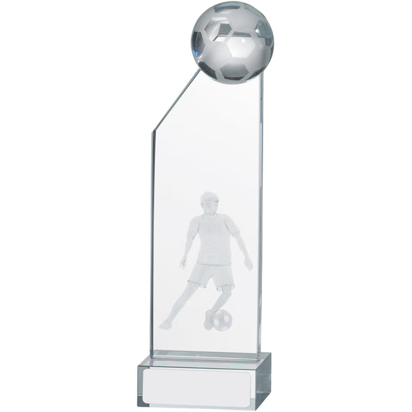 Male Football Glass Award 18.5cm