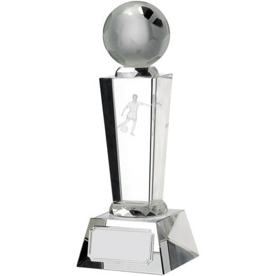 Victory Football Glass Pillar Award 19cm