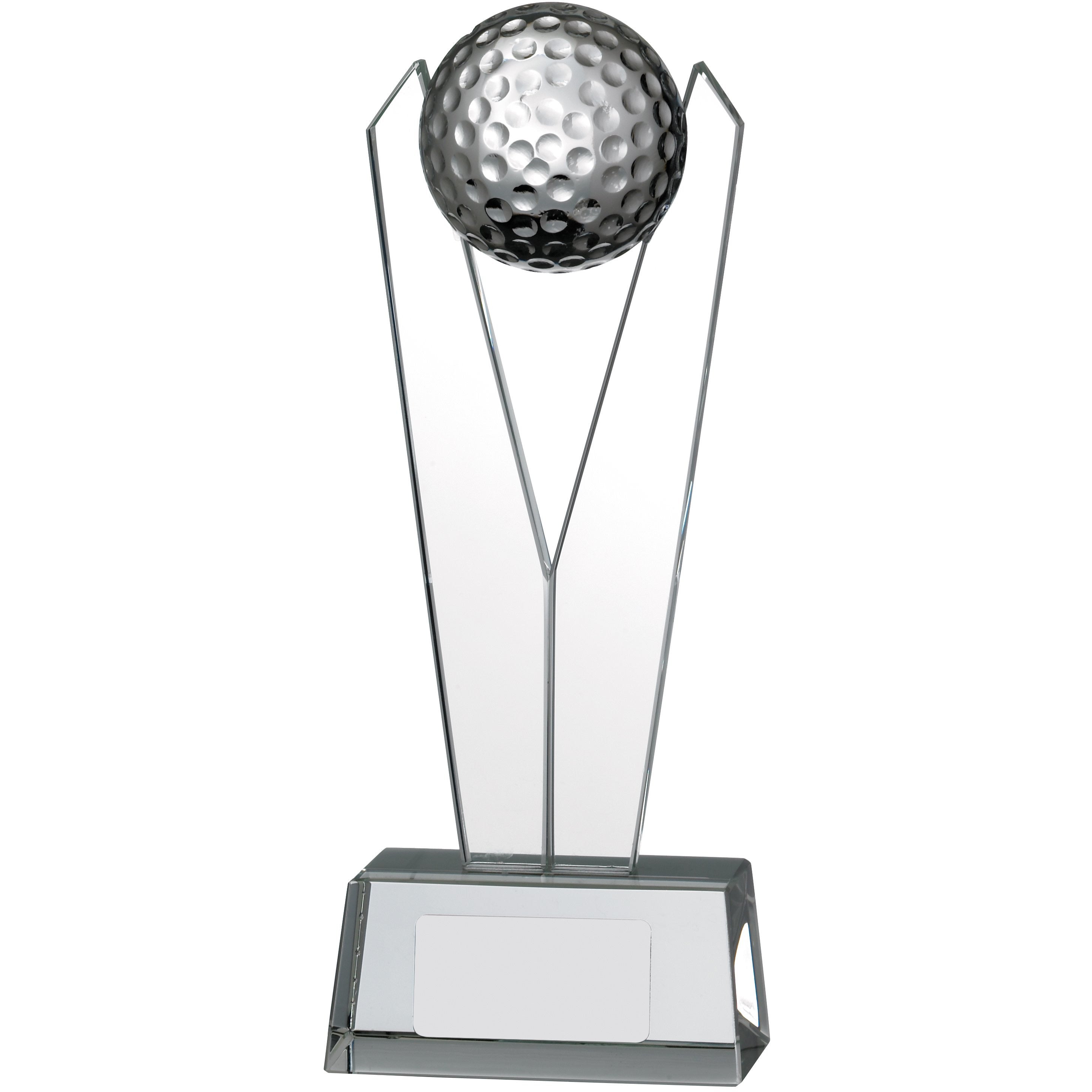 V Shaped Golf Glass 22cm Trophy