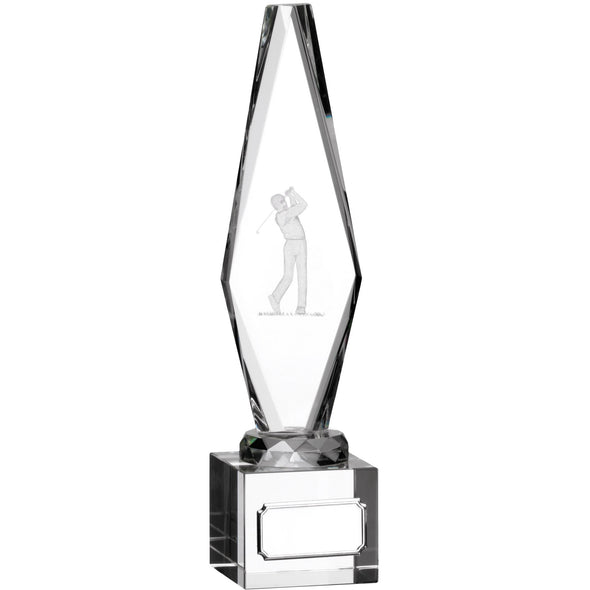 Glass Golf Male Player Award 25.5cm