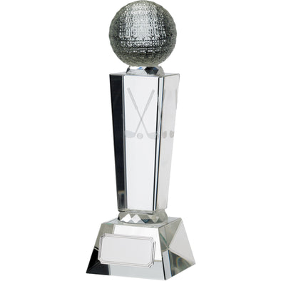 Golf Glass Award With Ball 23cm
