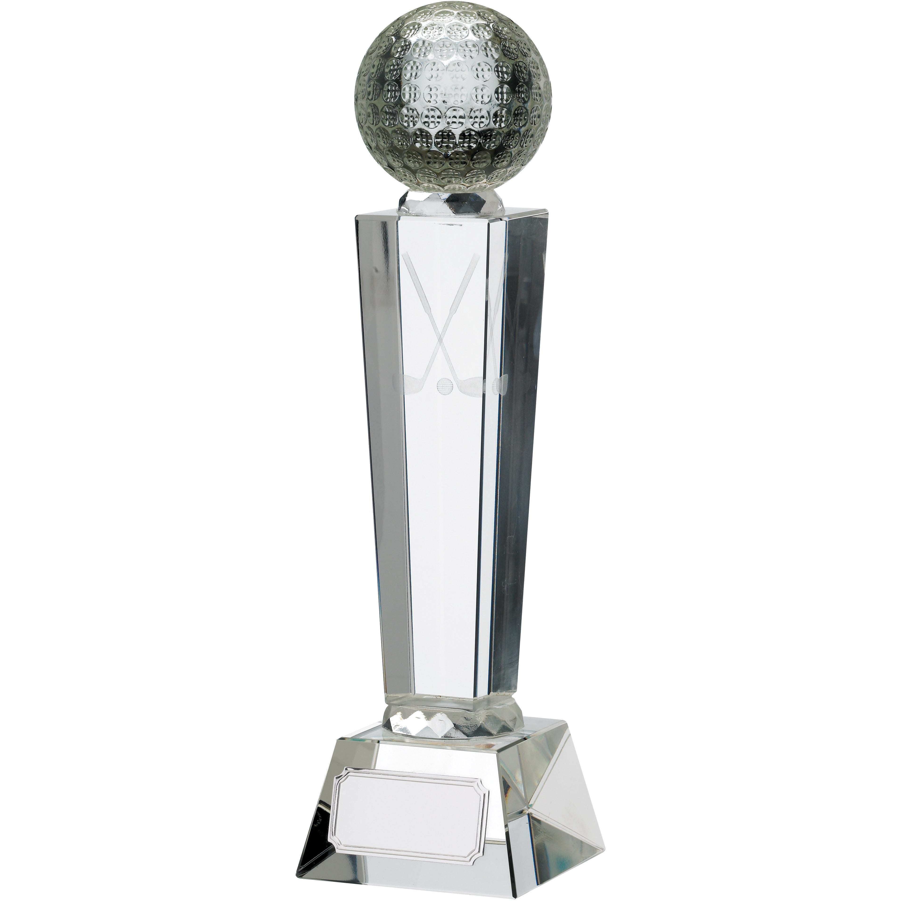 Golf Glass Pillar and Ball Award