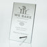 Jade Glass Rectangle Plaque Award - With Metal Stand