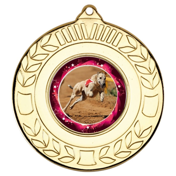 Greyhound Gold Laurel 50mm Medal