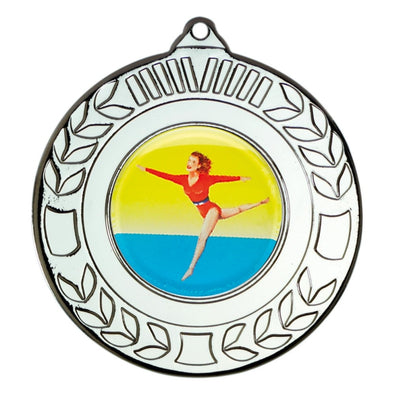 Gymnastics Female Silver Laurel 50mm Medal