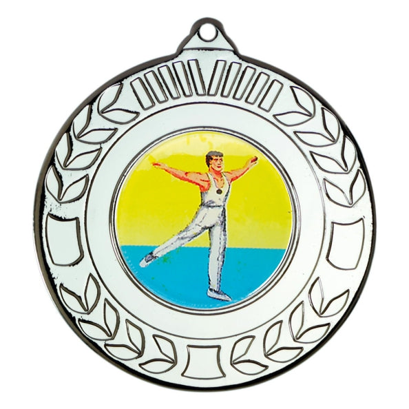 Gymnastics Male Silver Laurel 50mm Medal
