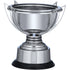 Silver Plated Modern Trophy Cup on Light Wood Base 28cm (11")