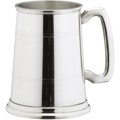 Engraved 1 Pint Classic Lined Pewter Tankard
