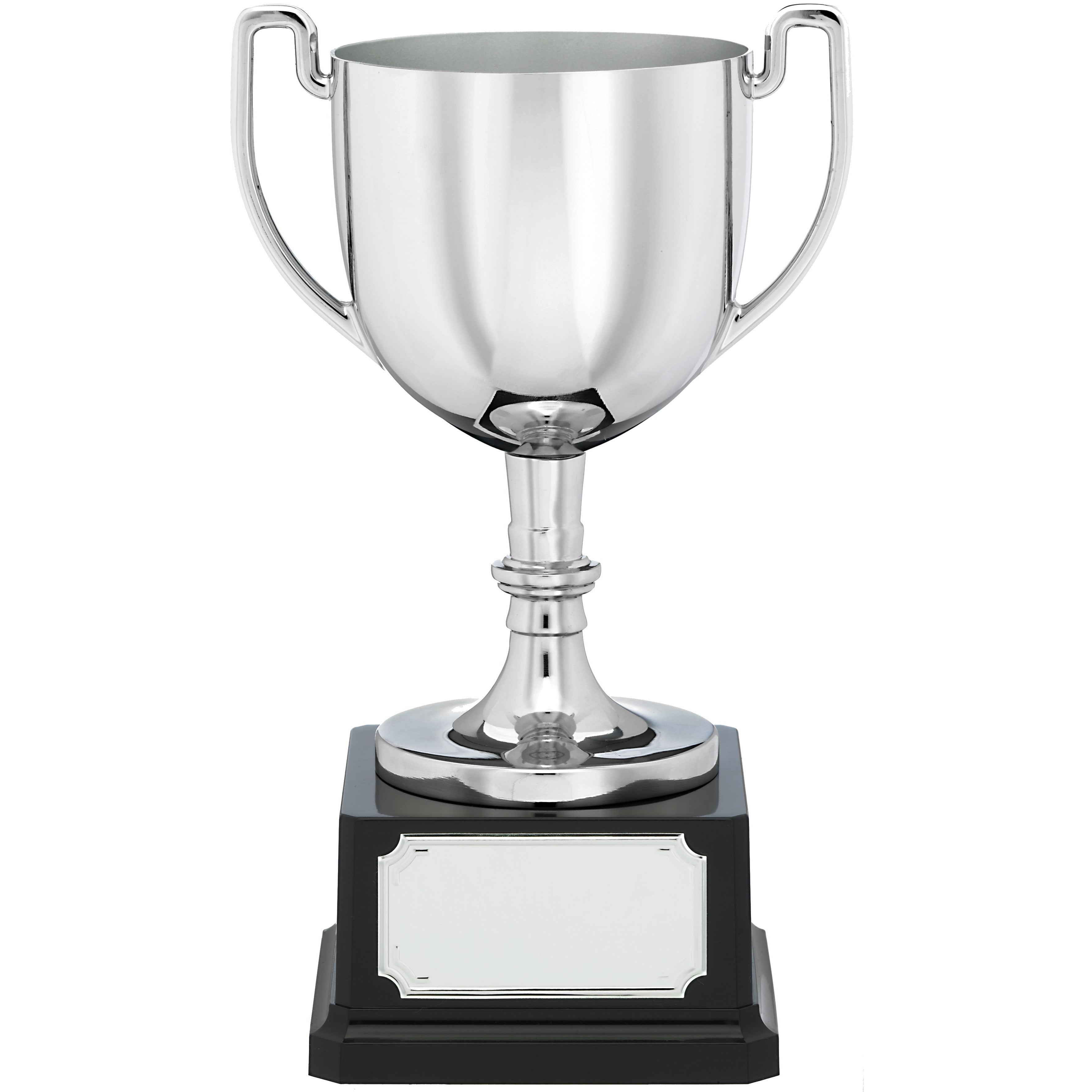Nickel Plated Trophy Cup on Square Base
