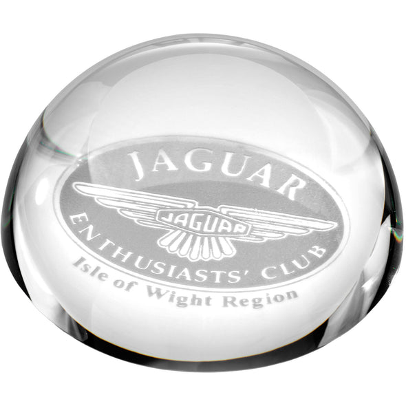 Engraved Glass Domed Paperweight 90mm