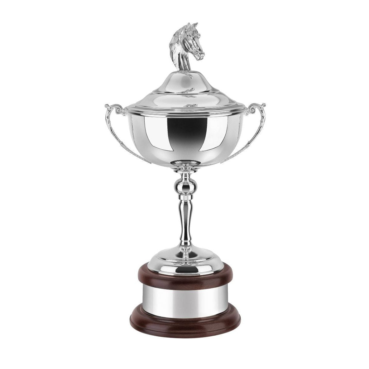Silver Plated 17.25in Horses Head Equestrian Winners Cup