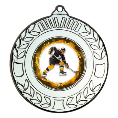 Ice Hockey Silver Laurel 50mm Medal
