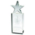 Clear Glass Block Award With Glass Star