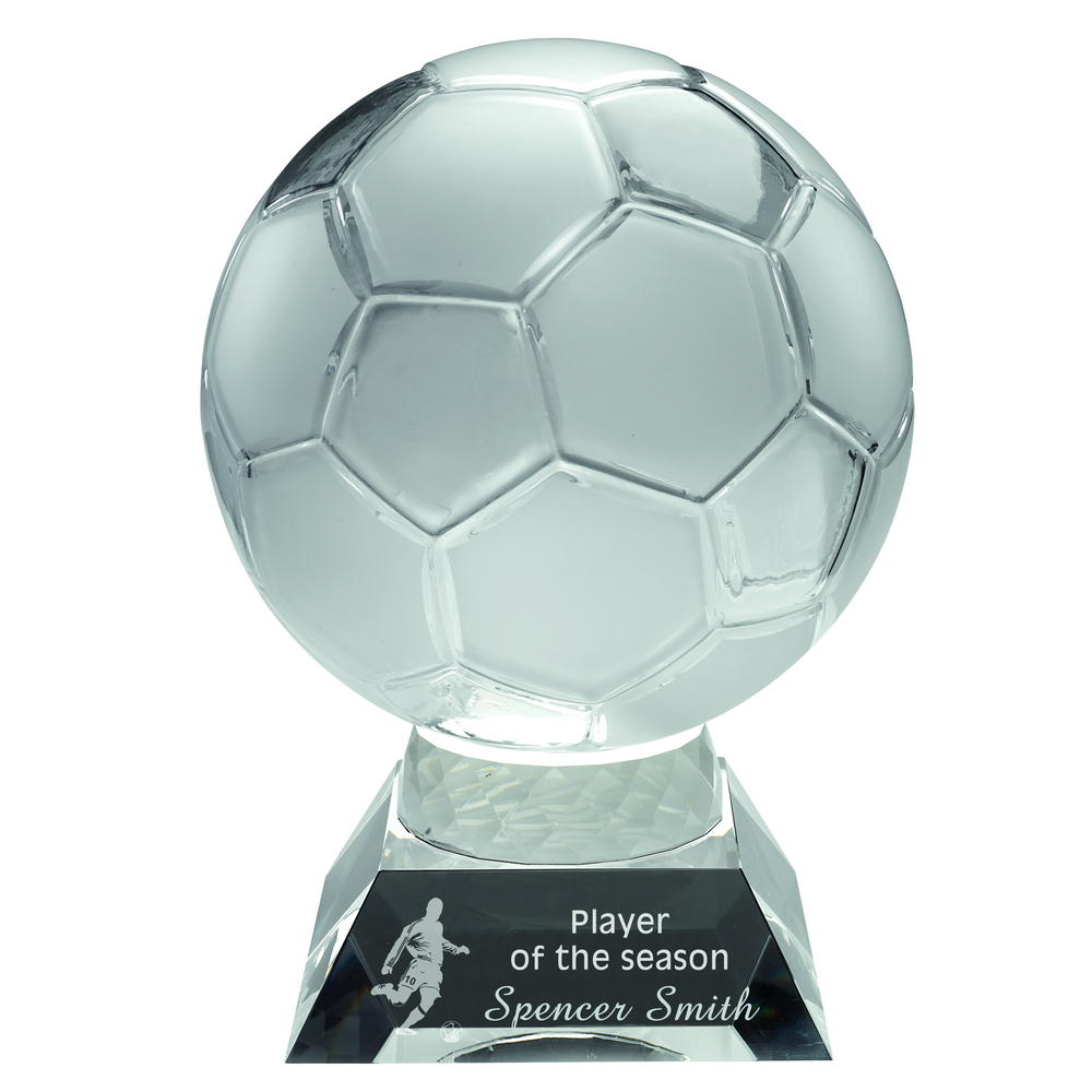 Clear/Frosted Glass Award - Football On Base