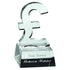 Glass 'Pound Sterling Sign' Award (Etching available on base) - 4.75in