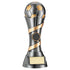 Grey/Gold Filled Plastic Football Column Trophy