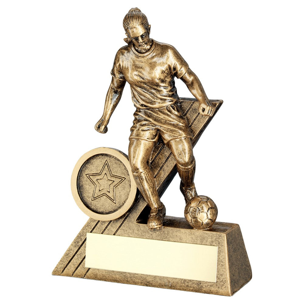 Bronze/Gold Female Football Mini Figure Award